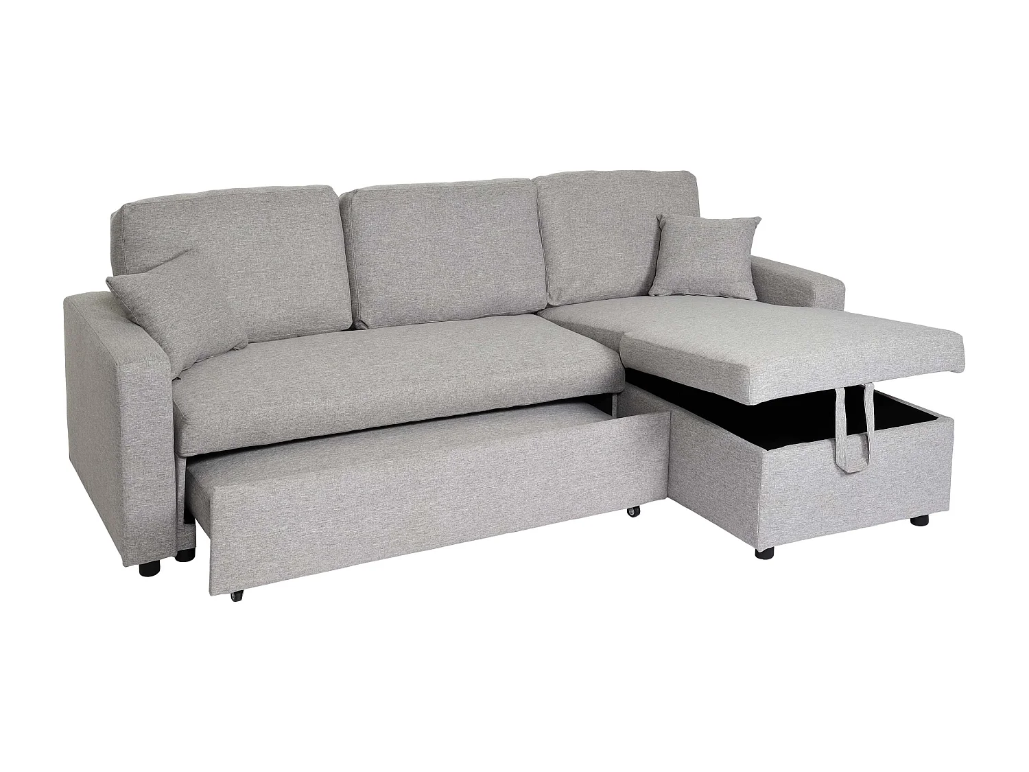 Hoekbank met bedbak MCW-L17,  grijs