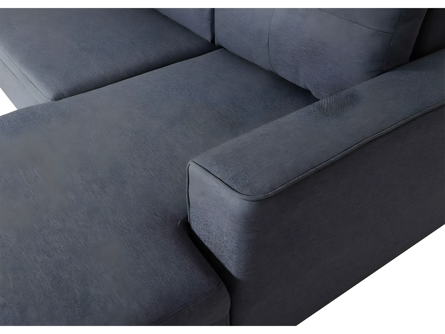 Ecksofa mit Bettkasten MCW-L16, Dunkelgrau