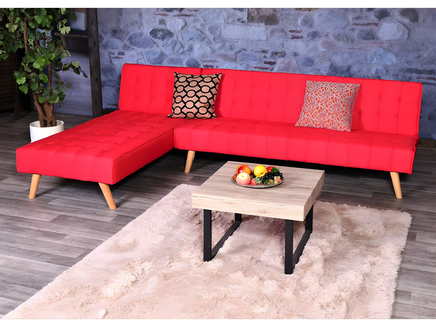Ecksofa MCW-K38, Rot