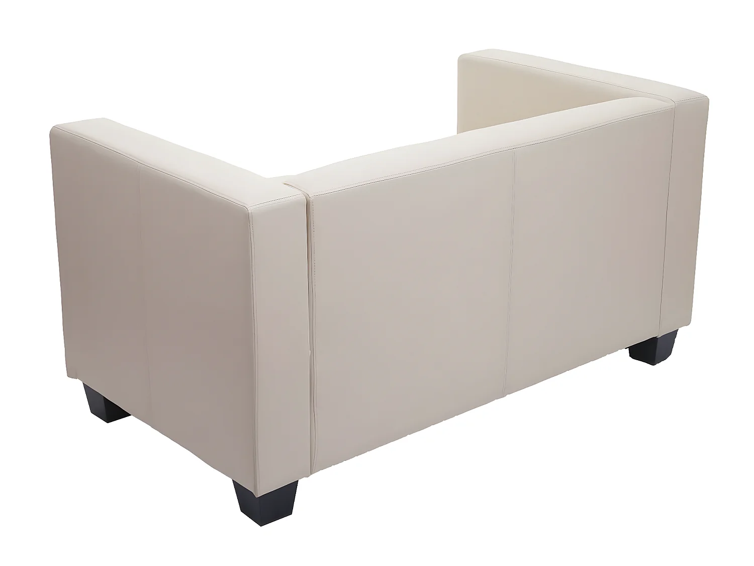 2er Sofa Lille, Kunstleder, creme