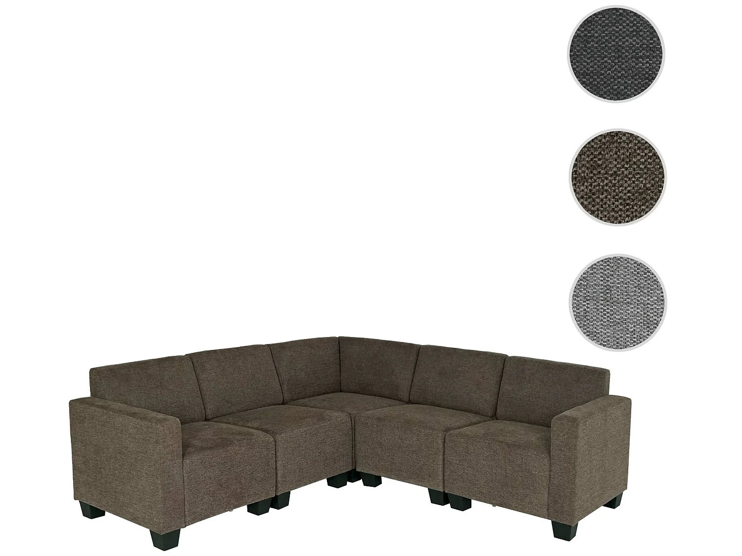 Sofa-systeem bankstel Moncalieri,  bruin