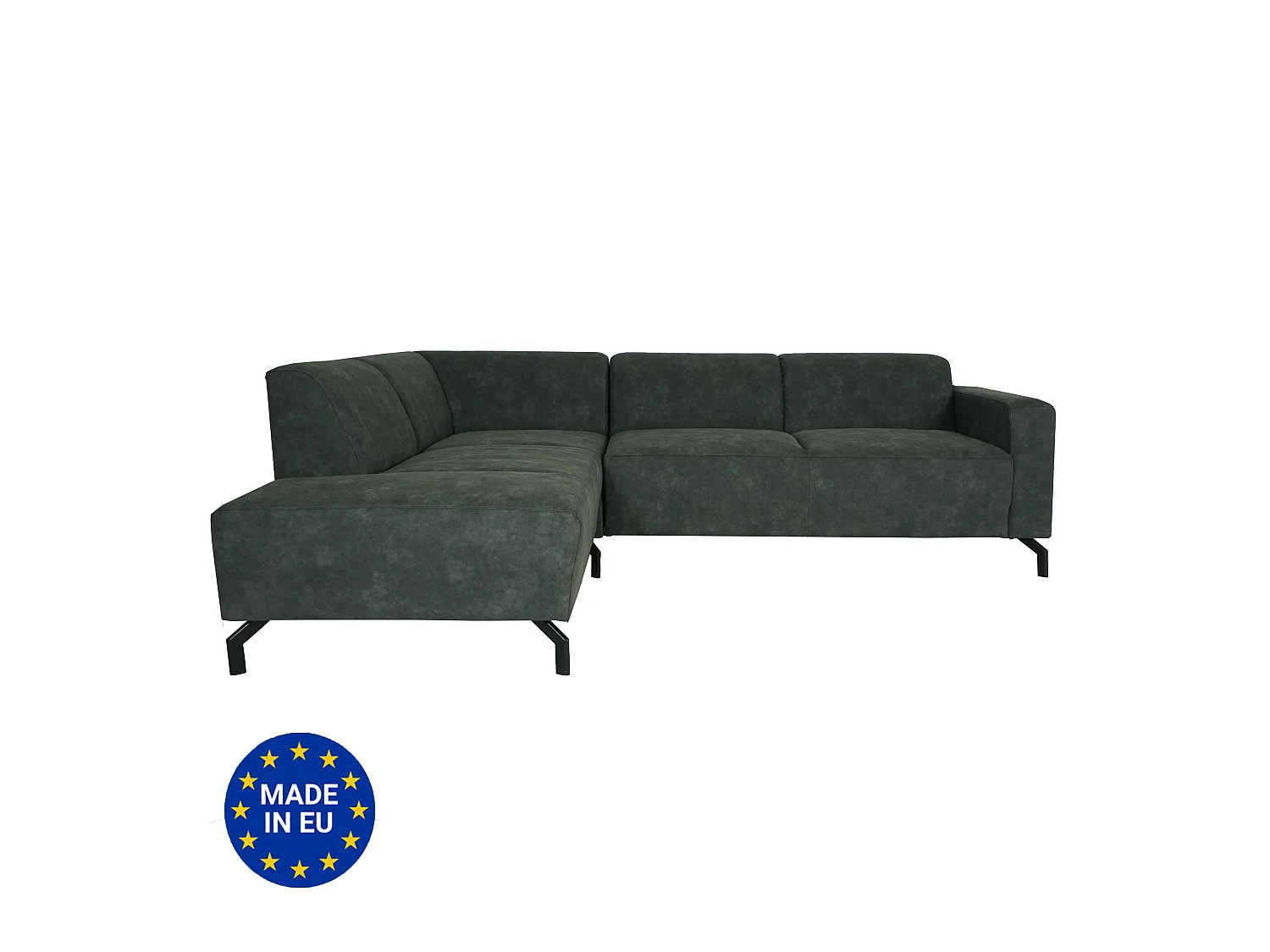 Hoekbank MCW-J60 Ottomaan links,  kunstleer grijs