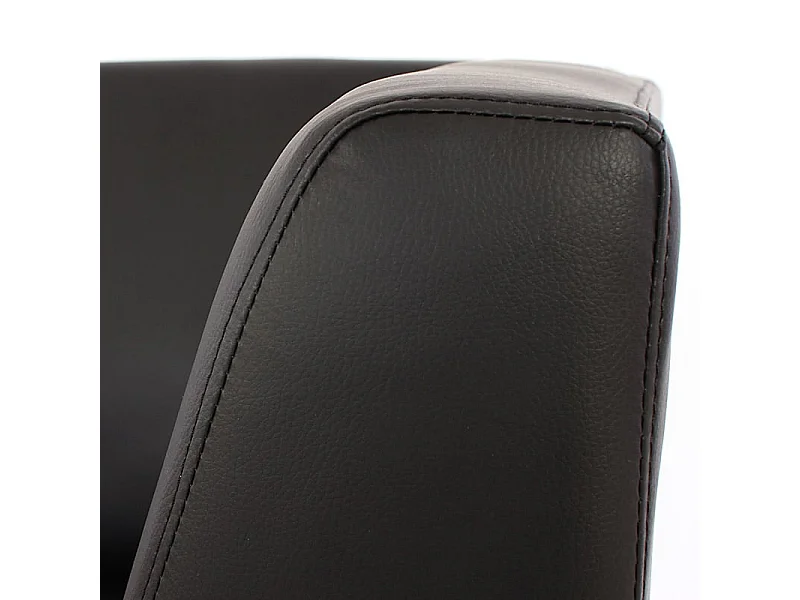 Salotto modulare componibile lounge moderno Lione N71 ecopelle ~ divano 2 posti senza braccioli nero