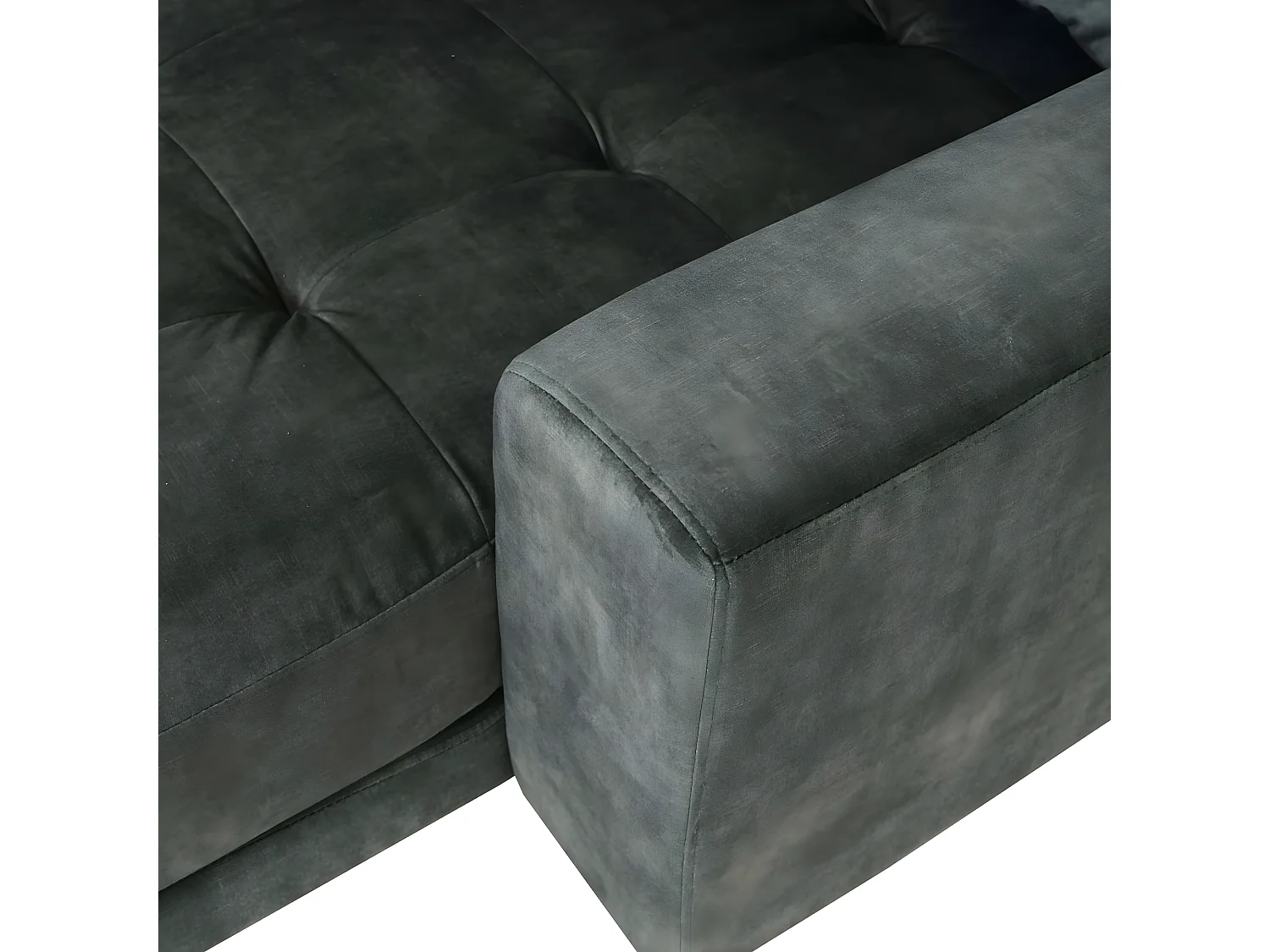 Hoekbank MCW-J54,  fluweel olijfgroen