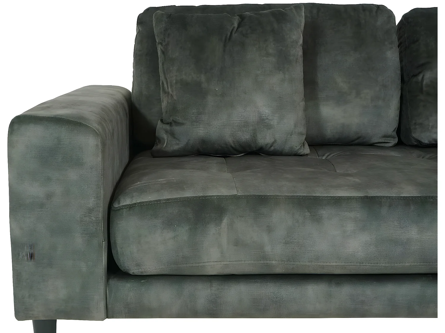 Hoekbank MCW-J54,  fluweel olijfgroen