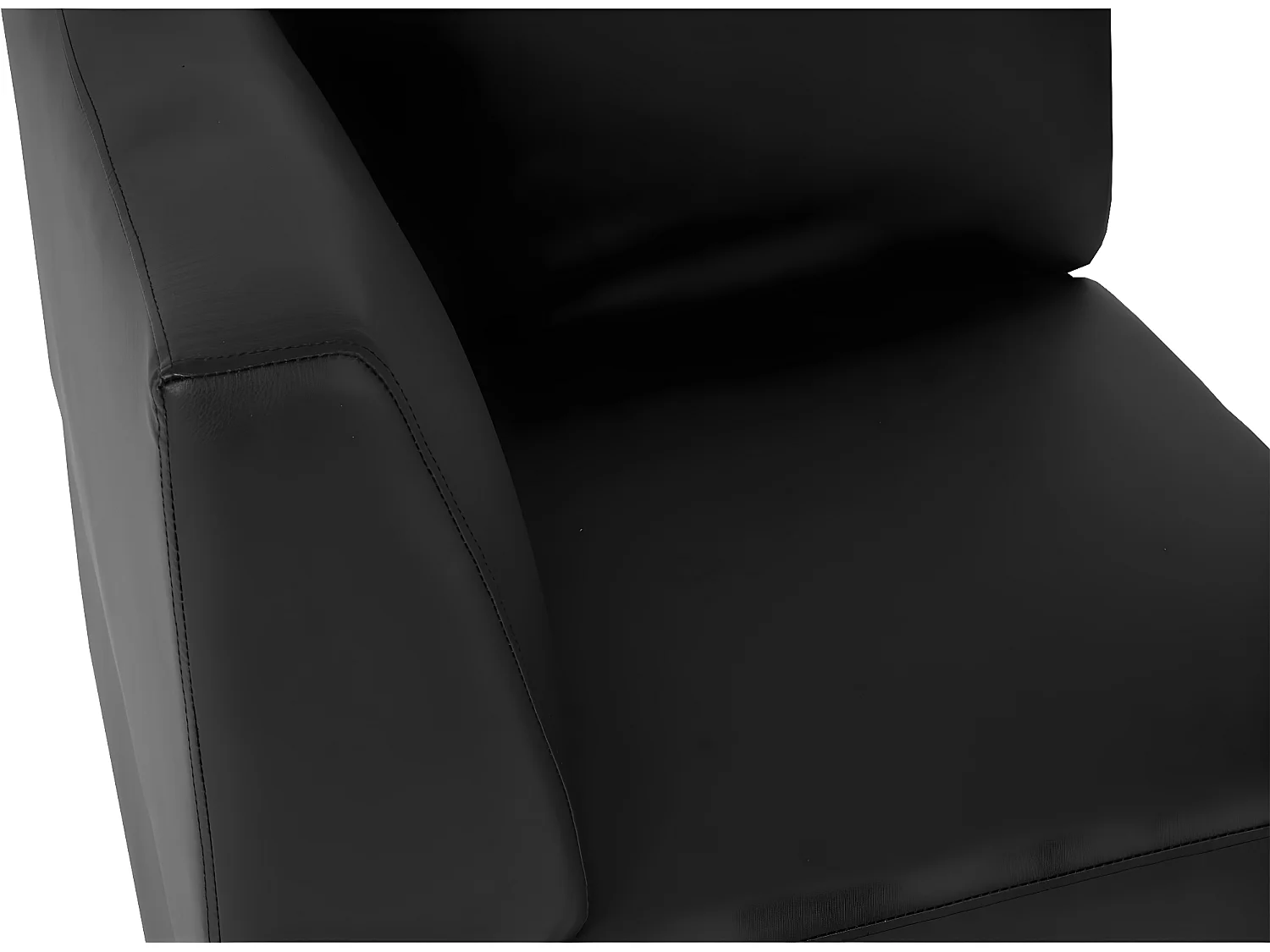 Modułowa sofa 3-osobowa Moncalieri,  czarny, wysokie podłokietniki