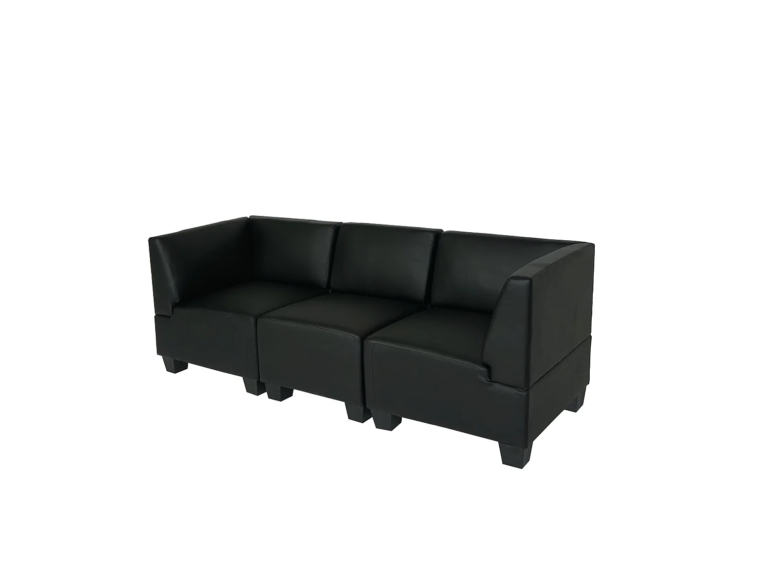 Modular Canapé 3 places Moncalieri,  noir