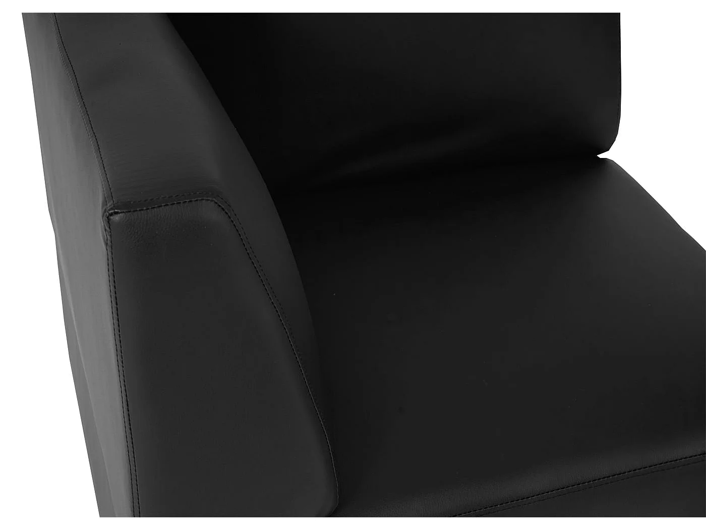 Modułowa sofa 3-osobowa Moncalieri,  czarna, wysokie podłokietniki