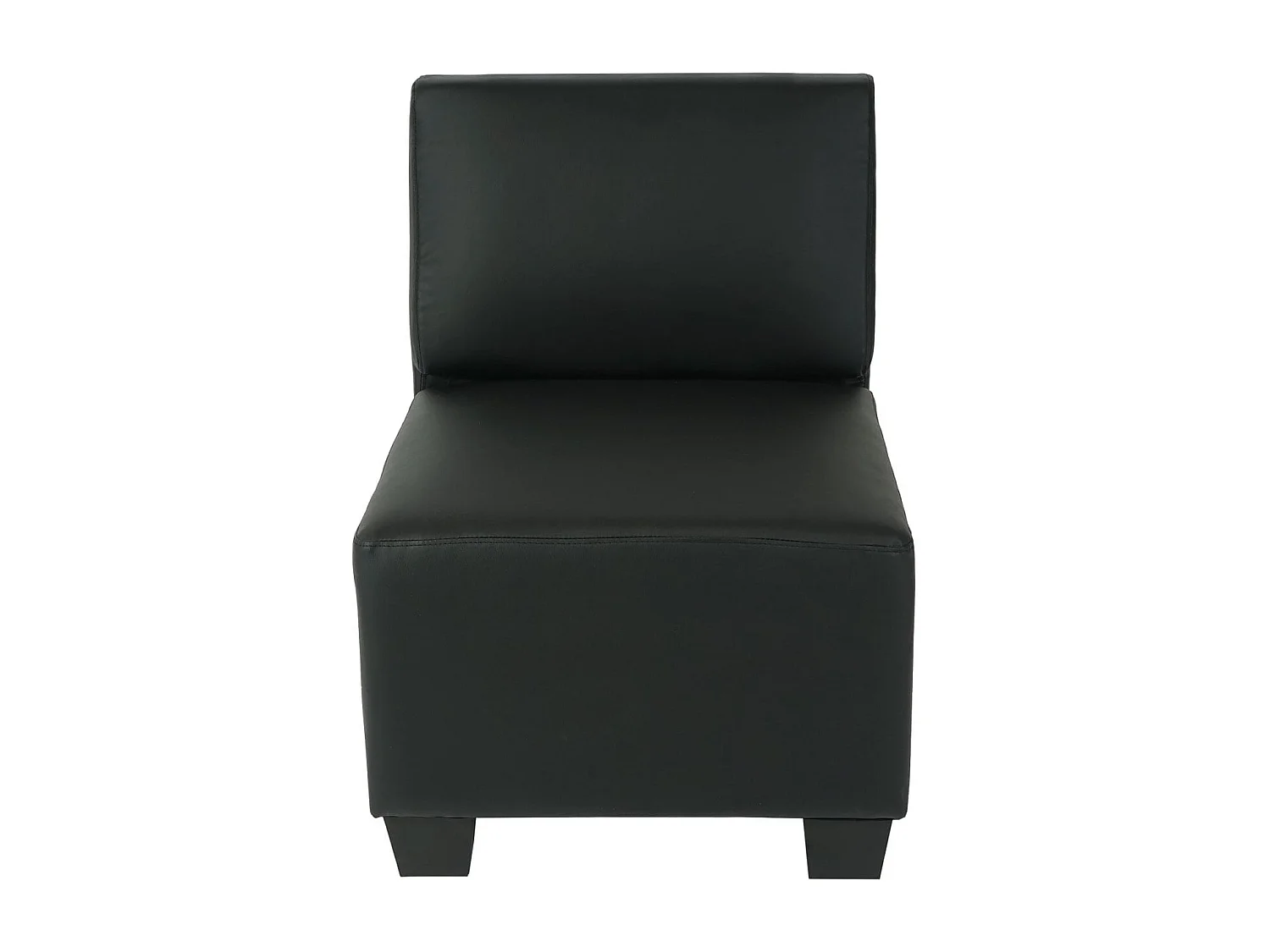 Modułowa sofa 3-osobowa Moncalieri,  czarna, wysokie podłokietniki