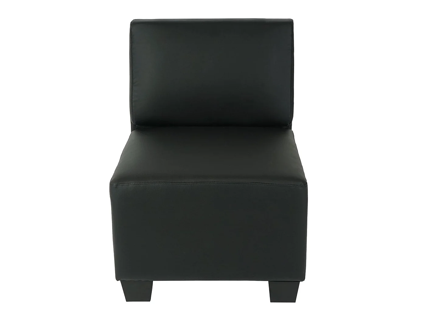 Modułowa sofa 3-osobowa Moncalieri,  czarna, wysokie podłokietniki