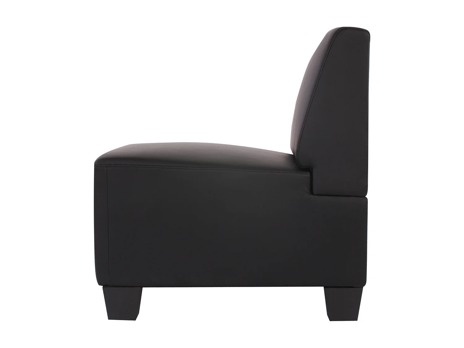 3-zits Moncalieri,  zwart, zonder armleuningen