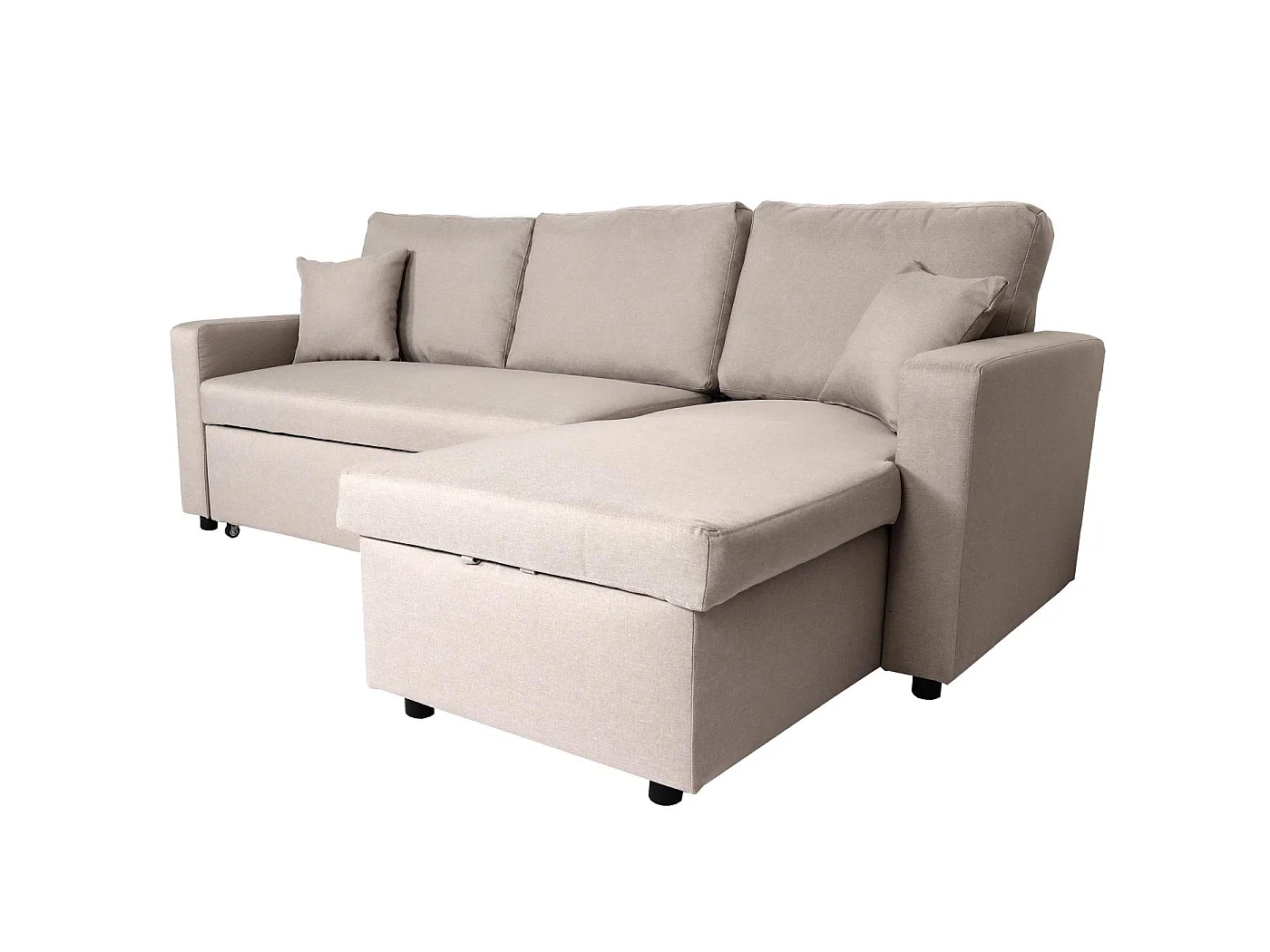 Hoekbank met bedbak MCW-L17,  beige