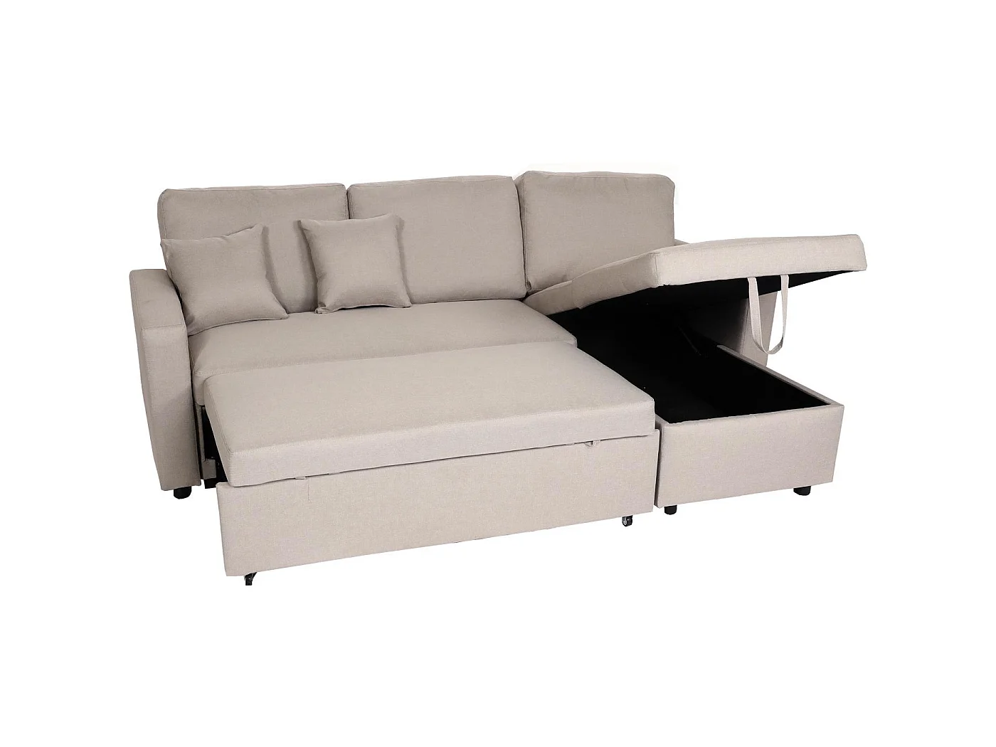 Hoekbank met bedbak MCW-L17,  beige