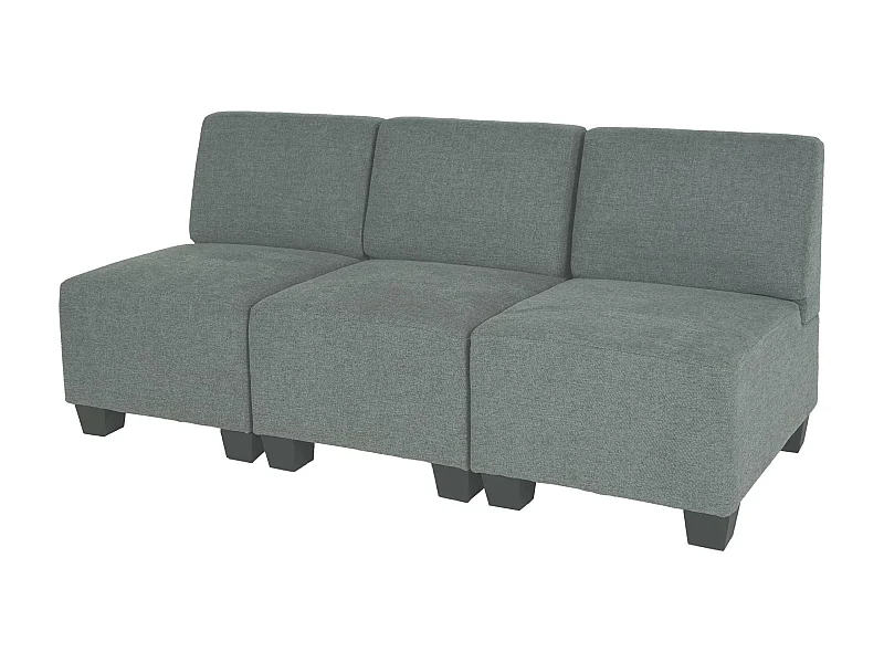 Modułowa sofa 3-osobowa Moncalieri,  szary, bez podłokietników