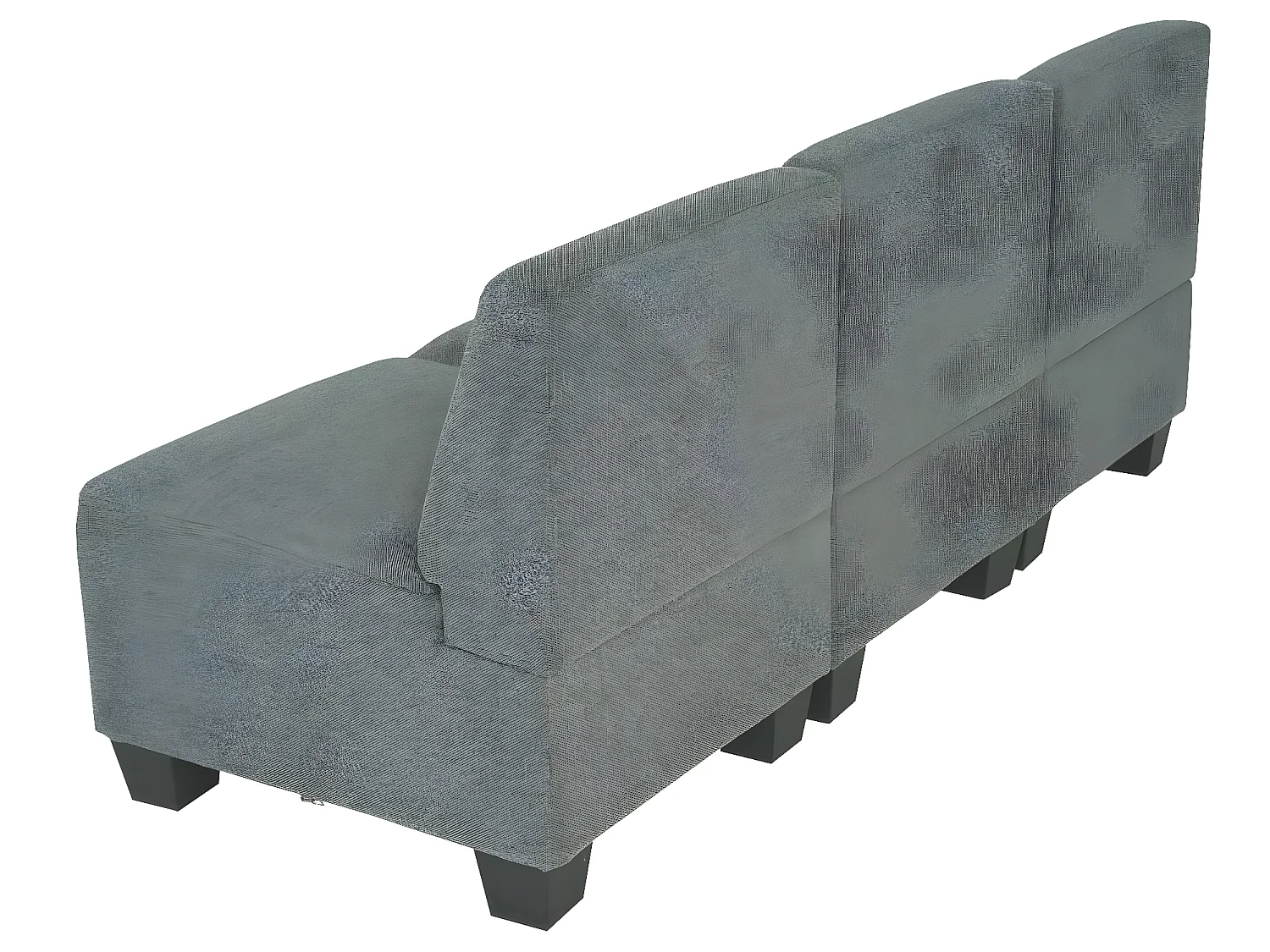 Sofá modular de 3 lugares Moncalieri,  cinzento, sem apoios de braços