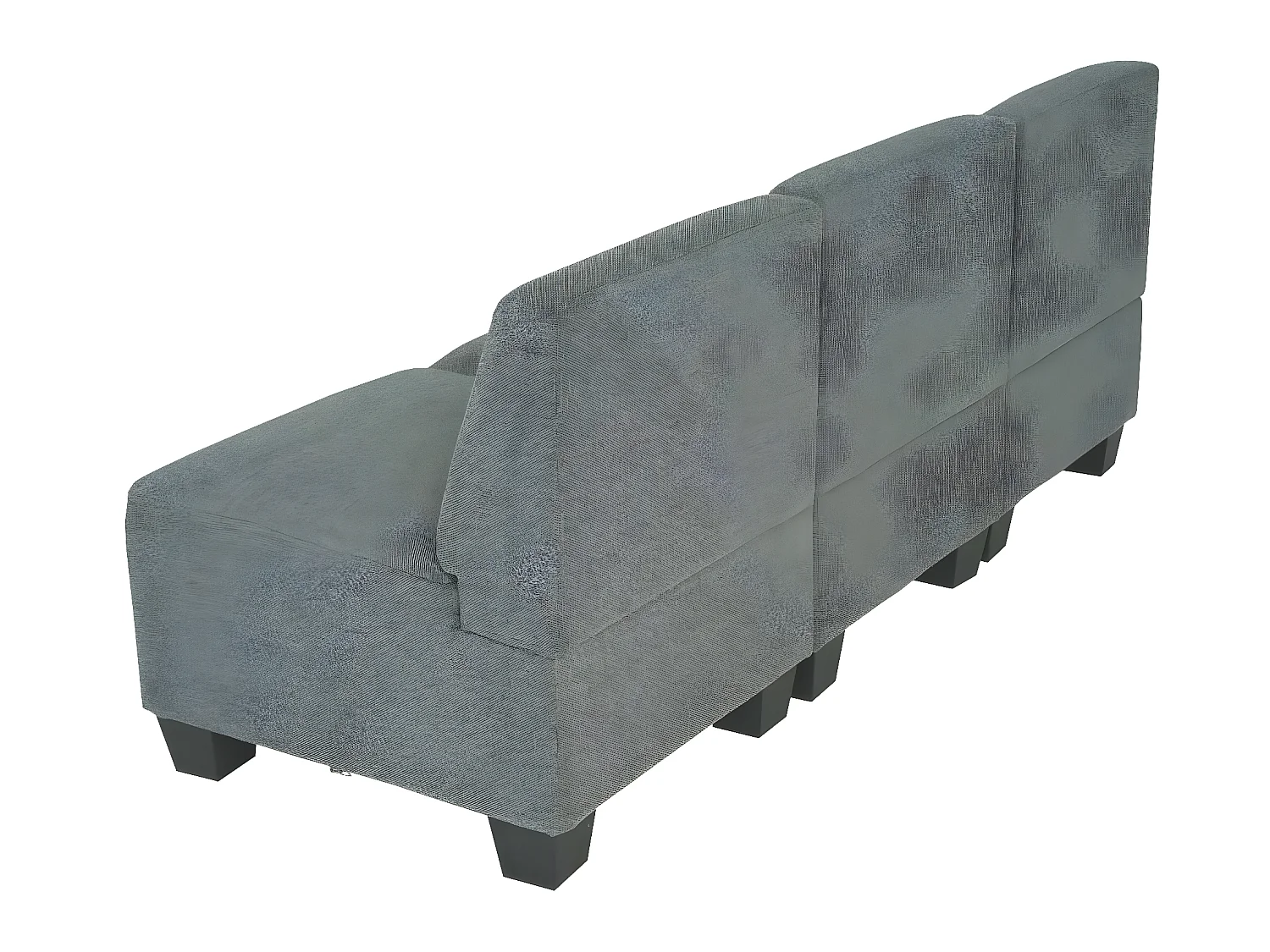 Modular Canapé 3 places Moncalieri,  gris, sans accoudoirs