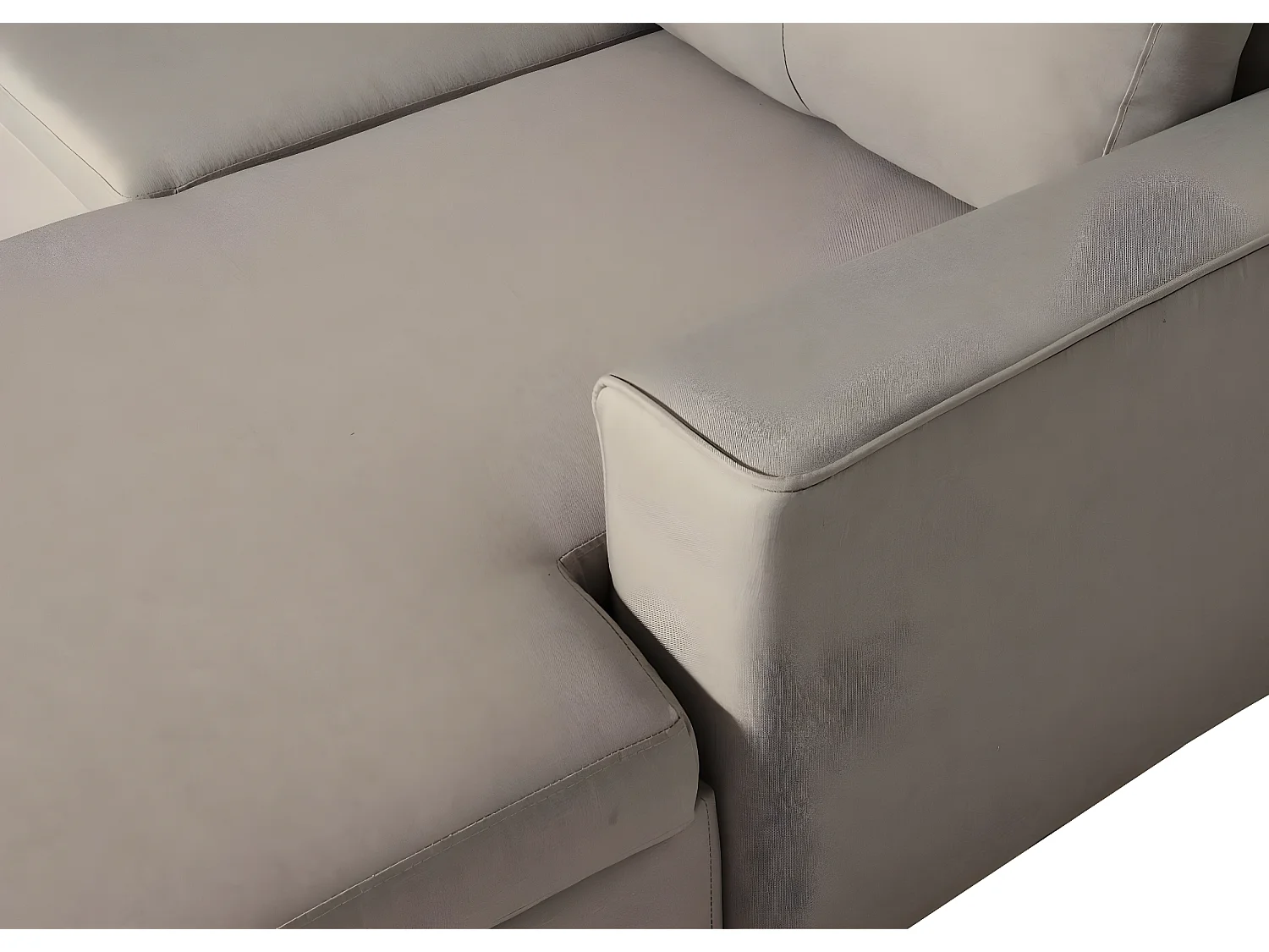 Ecksofa mit Bettkasten MCW-L16, Beige