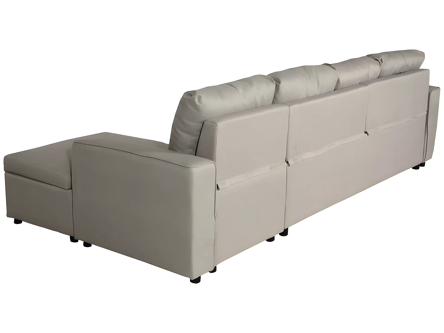 Ecksofa mit Bettkasten MCW-L16, Beige