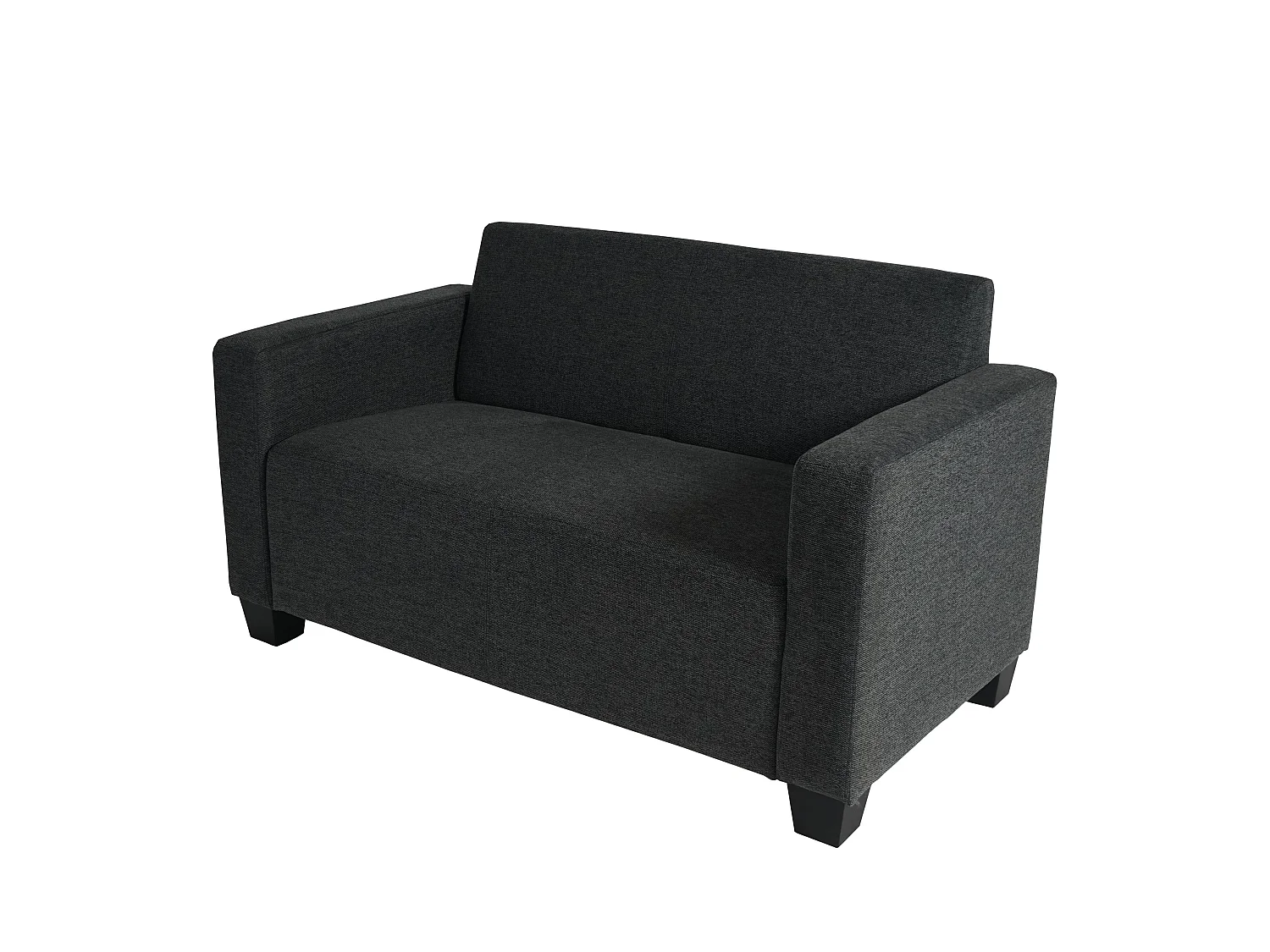 2er Sofa Couch Moncalieri Loungesofa, Anthrazit-grau