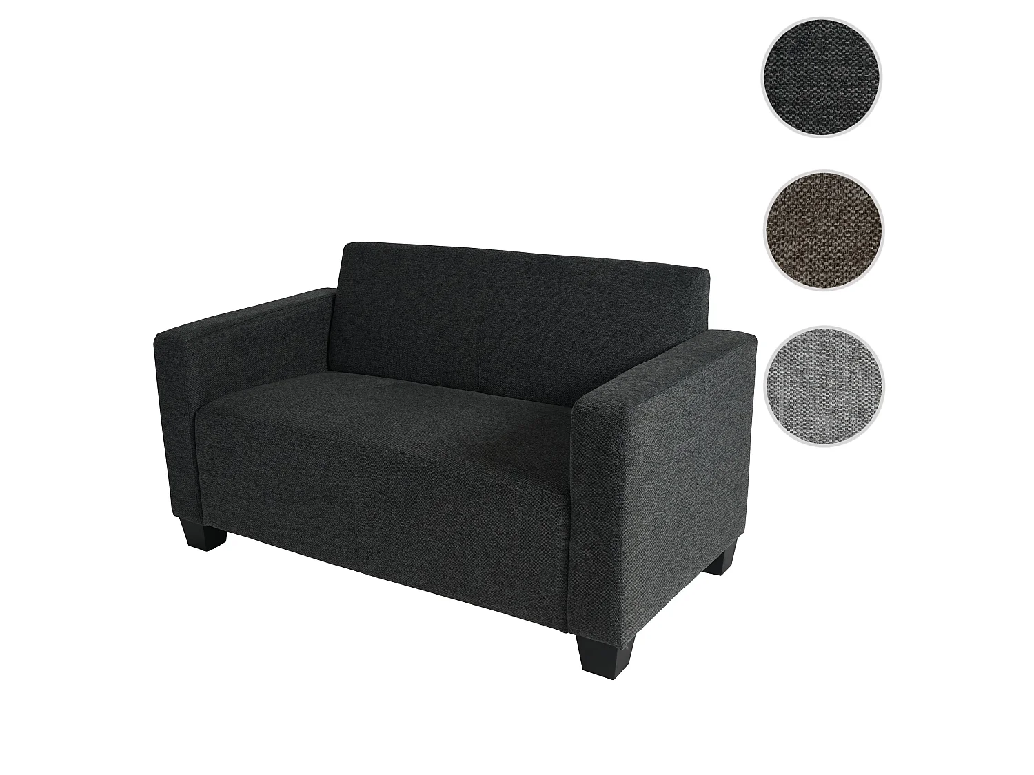 2-zitsbank Moncalieri loungebank,  antraciet-grijs