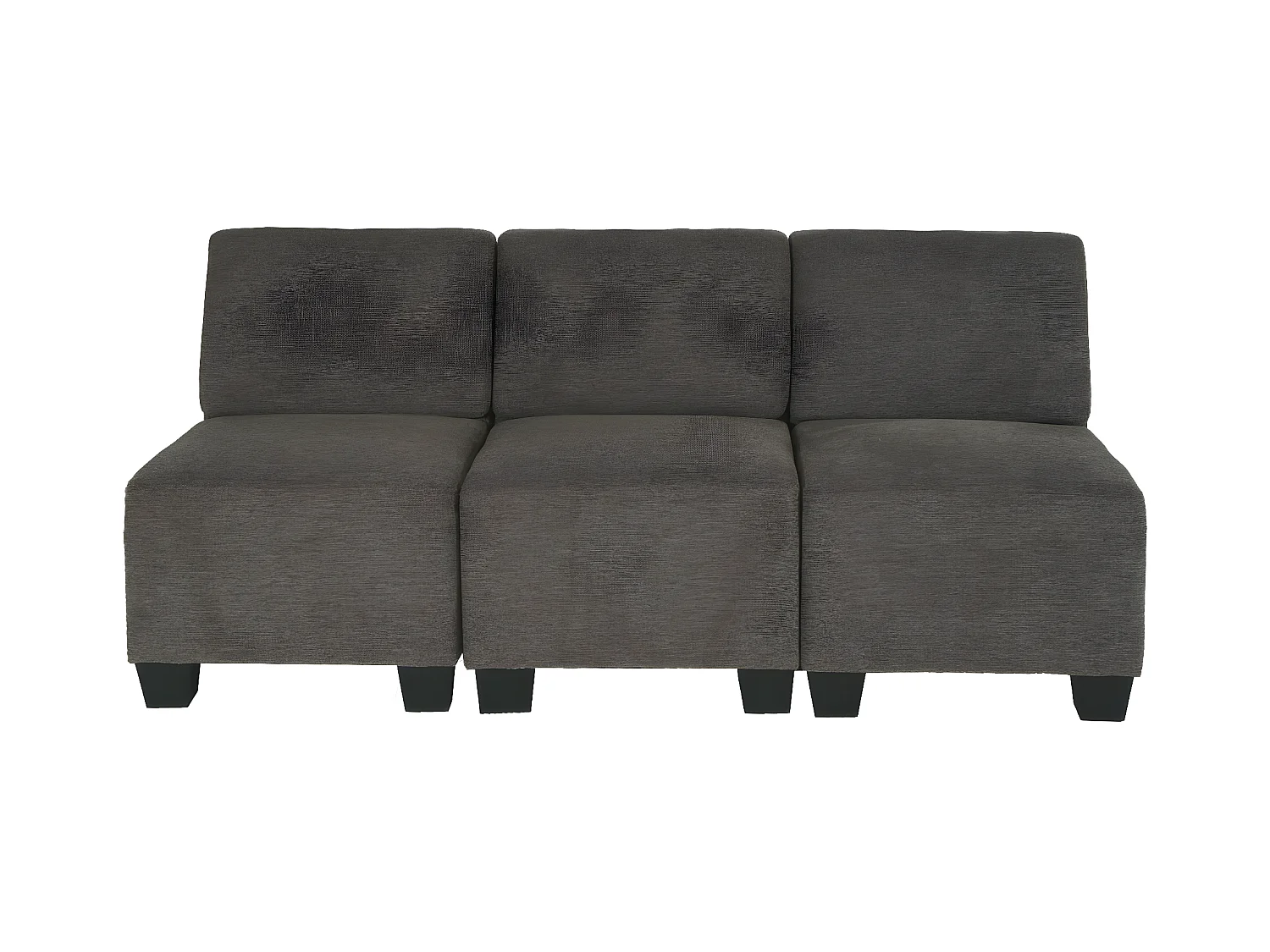 Sofá modular de 3 lugares Moncalieri,  castanho, sem apoios de braços