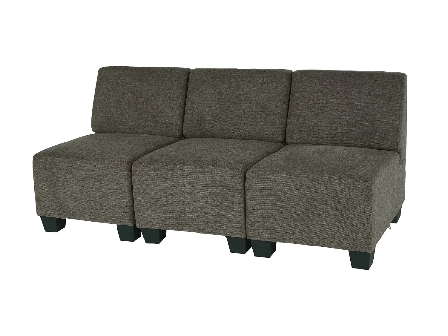 Modular Canapé 3 places Moncalieri,  marron, sans accoudoirs
