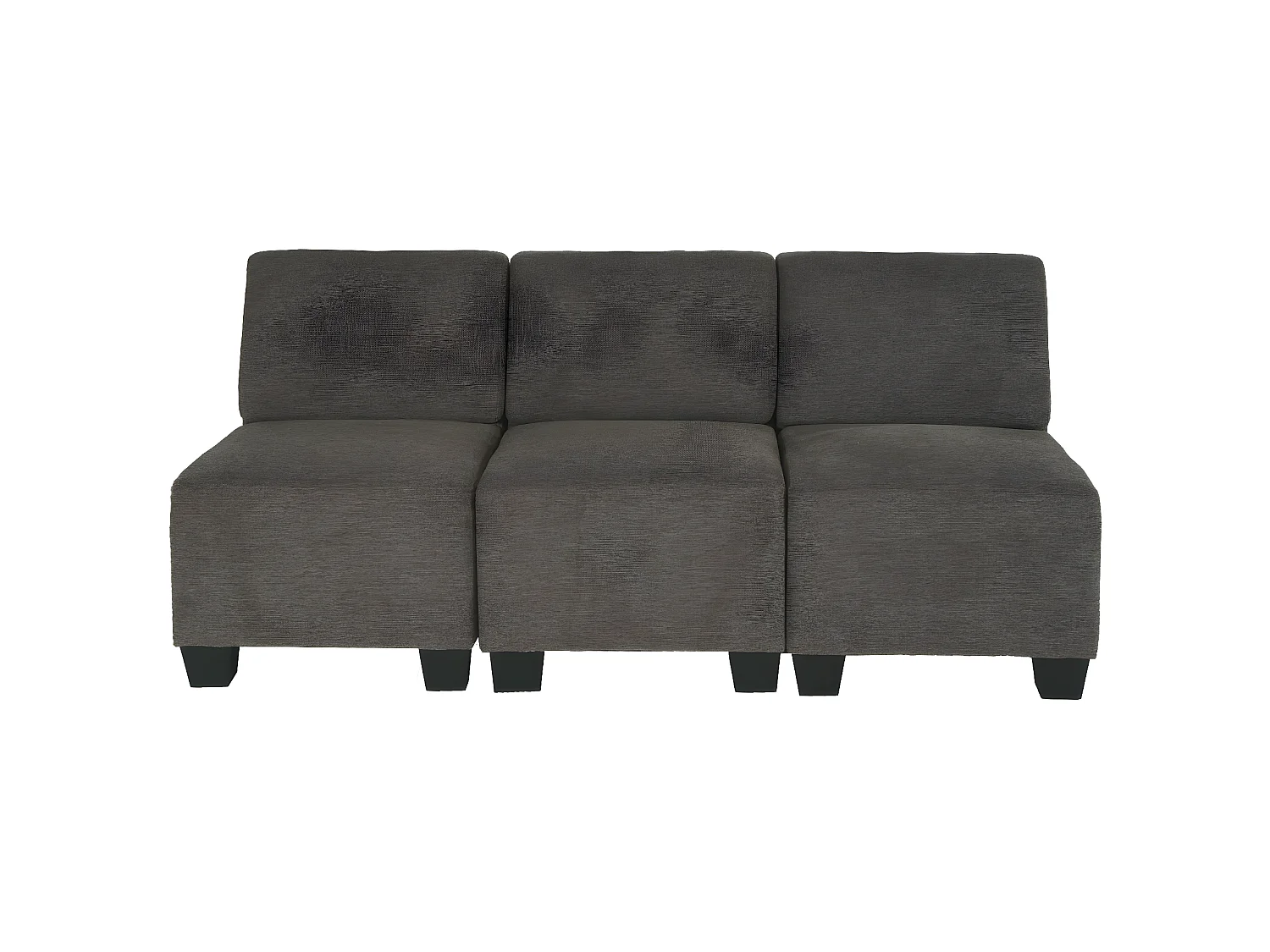 Sofá modular 3 plazas Moncalieri,  marrón, sin reposabrazos