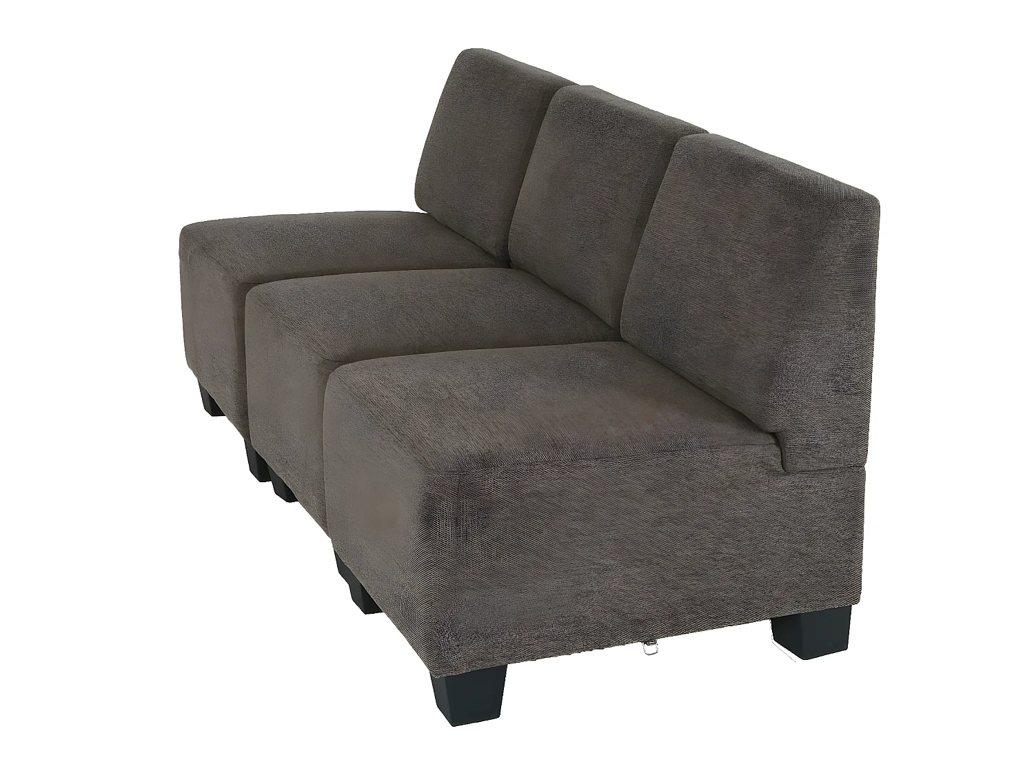 Sofá modular 3 plazas Moncalieri,  marrón, sin reposabrazos