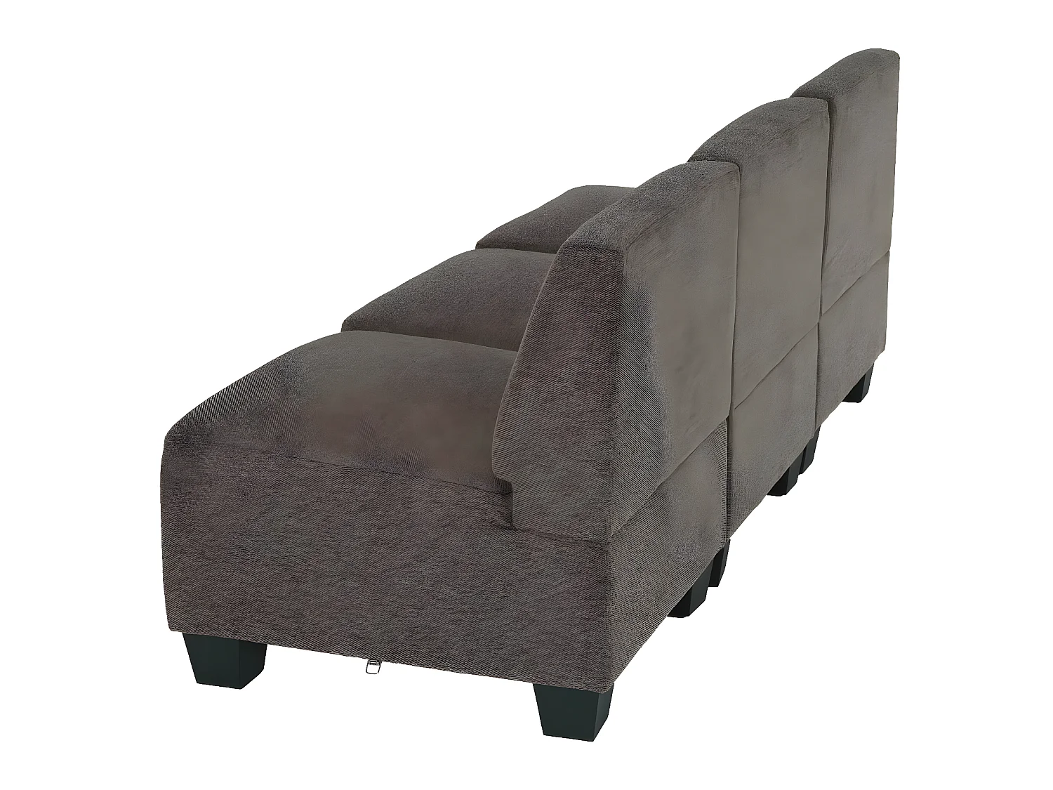 Sofá modular 3 plazas Moncalieri,  marrón, sin reposabrazos