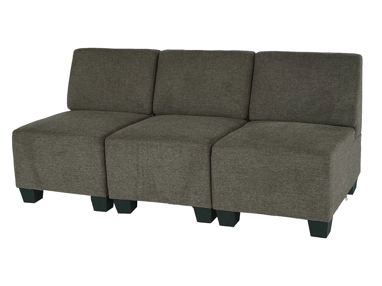 Modular Canapé 3 places Moncalieri,  marron, sans accoudoirs