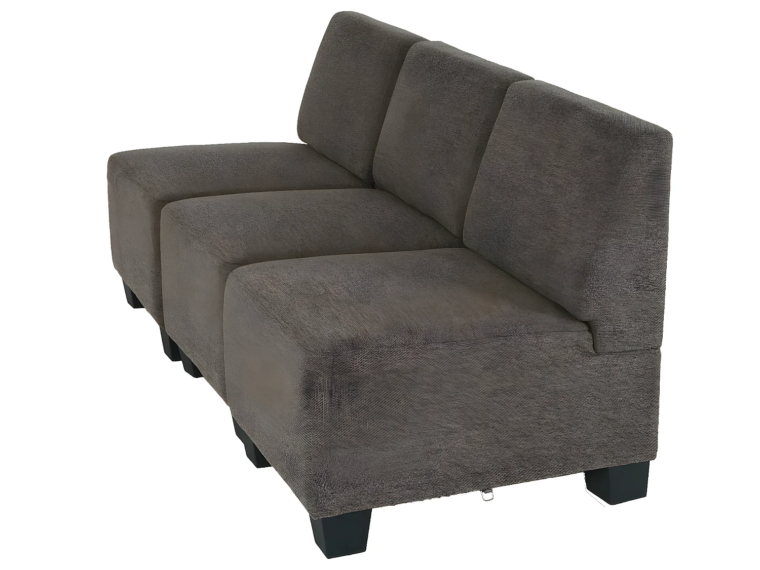 Modular Canapé 3 places Moncalieri,  marron, sans accoudoirs