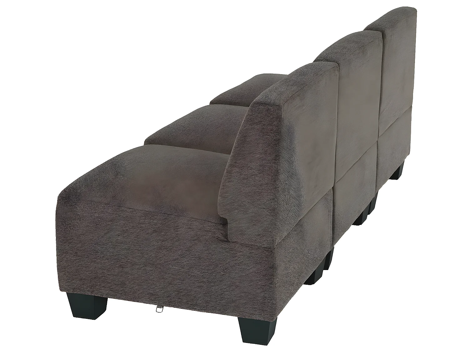 Modular Canapé 3 places Moncalieri,  marron, sans accoudoirs