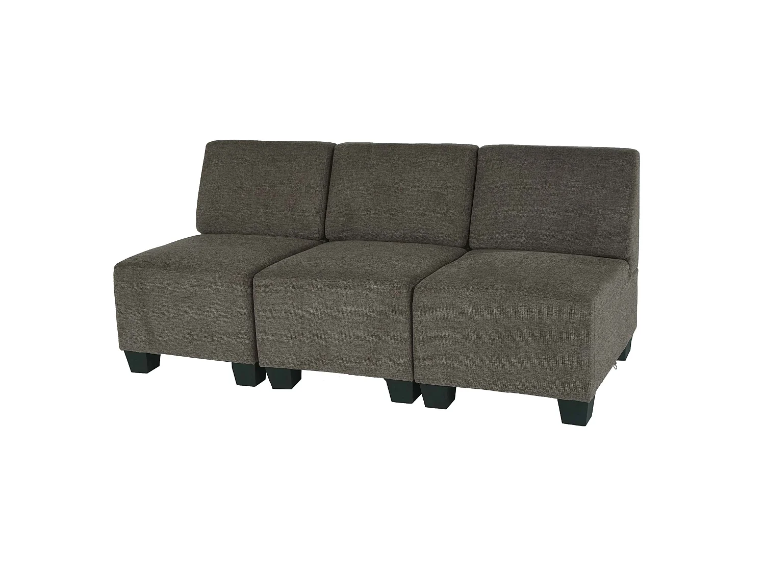 Modułowa sofa 3-osobowa Moncalieri,  brązowa, bez podłokietników