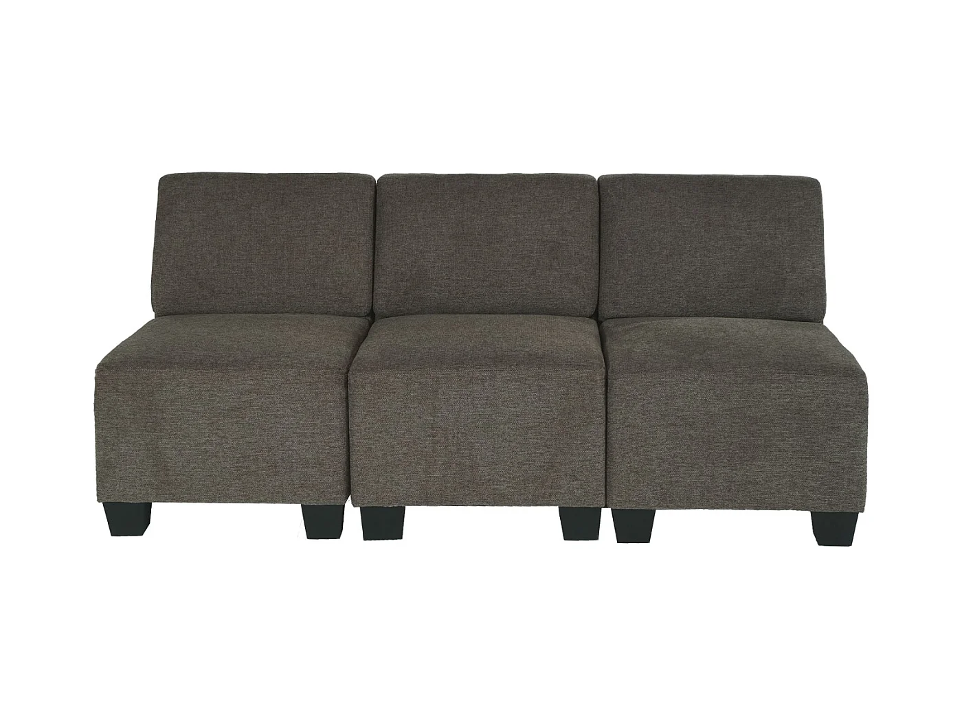 Modułowa sofa 3-osobowa Moncalieri,  brązowa, bez podłokietników