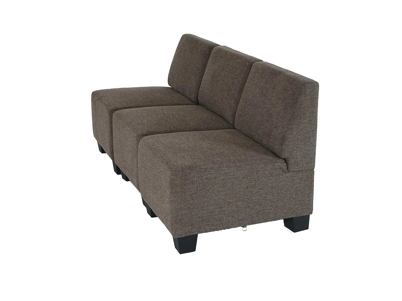 Modułowa sofa 3-osobowa Moncalieri,  brązowa, bez podłokietników