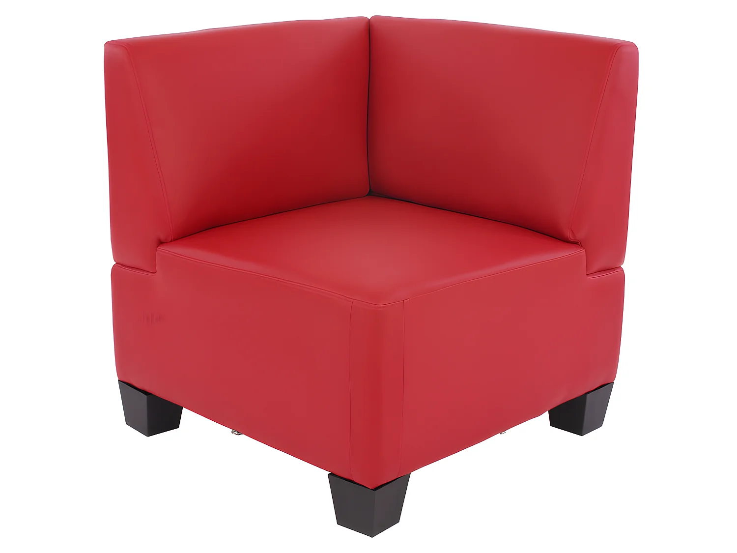 Modular 4-Sitzer Moncalieri, Rot, hohe Armlehnen