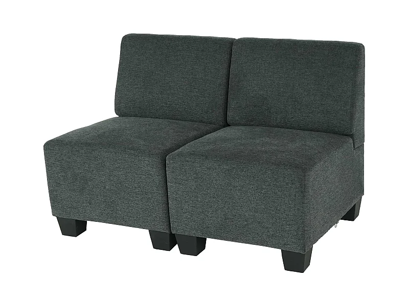 Modułowa sofa 2-osobowa Moncalieri,  antracytowo-szary, bez podłokietników