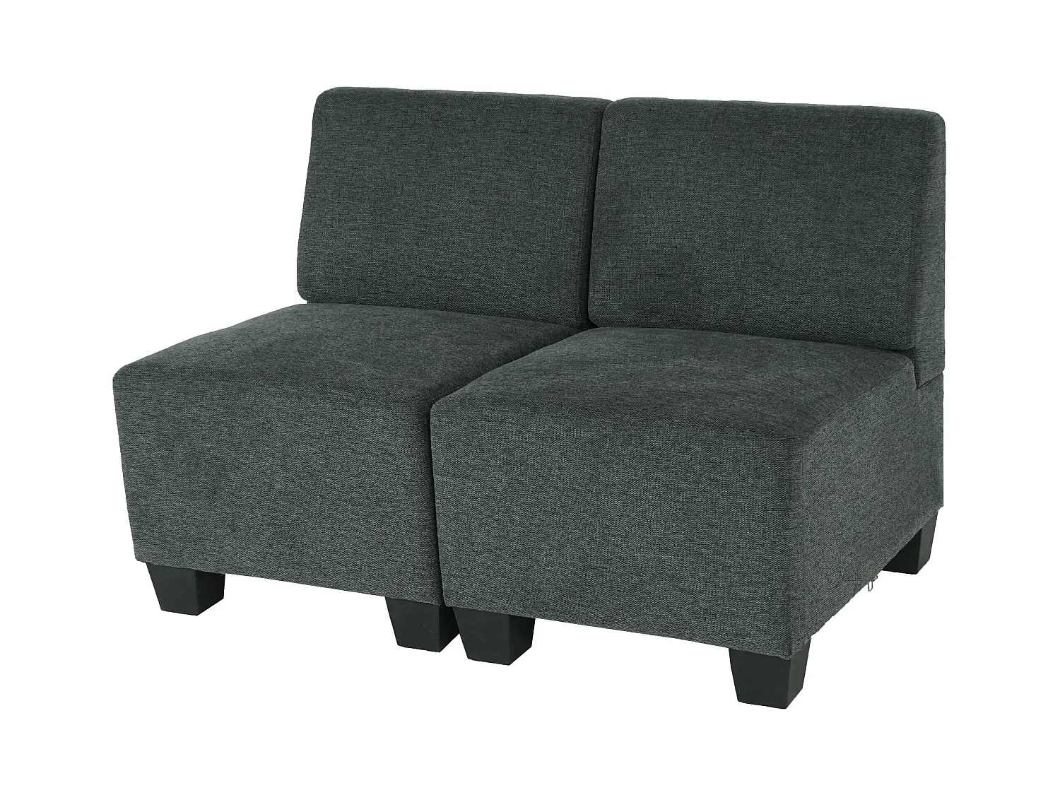 Modułowa sofa 2-osobowa Moncalieri,  antracytowo-szary, bez podłokietników