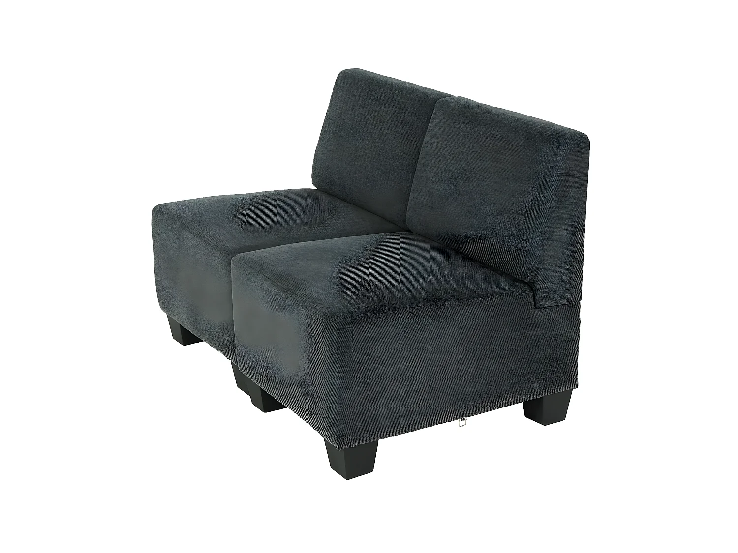 Modułowa sofa 2-osobowa Moncalieri,  antracytowo-szary, bez podłokietników