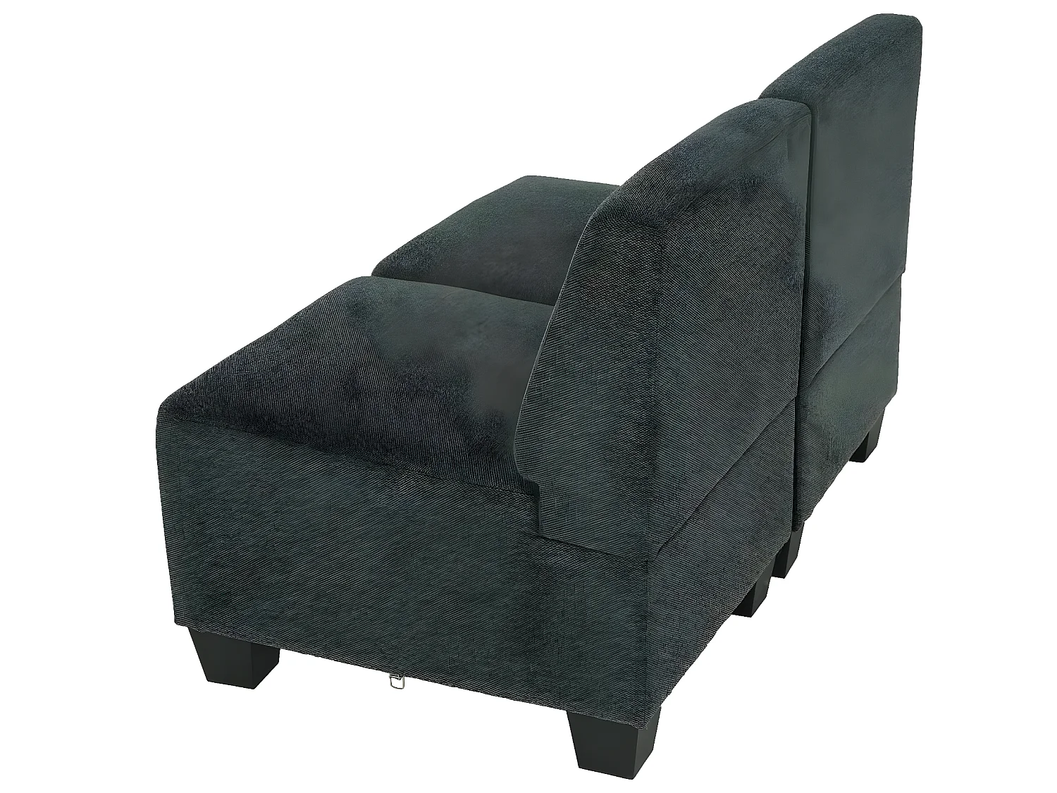 Modułowa sofa 2-osobowa Moncalieri,  antracytowo-szary, bez podłokietników