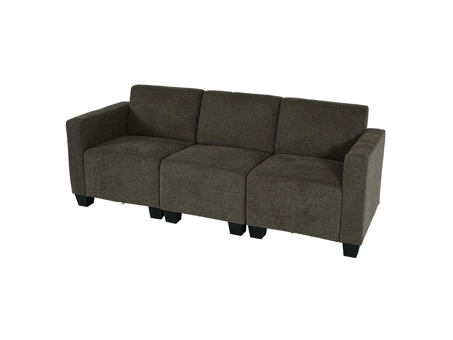 Modułowa sofa 3-osobowa Moncalieri,  brązowa