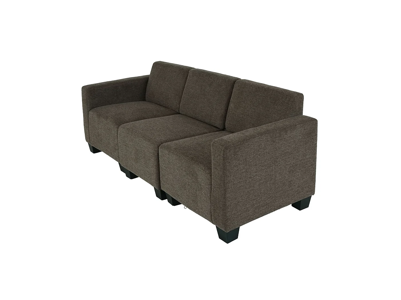 Modułowa sofa 3-osobowa Moncalieri,  brązowa