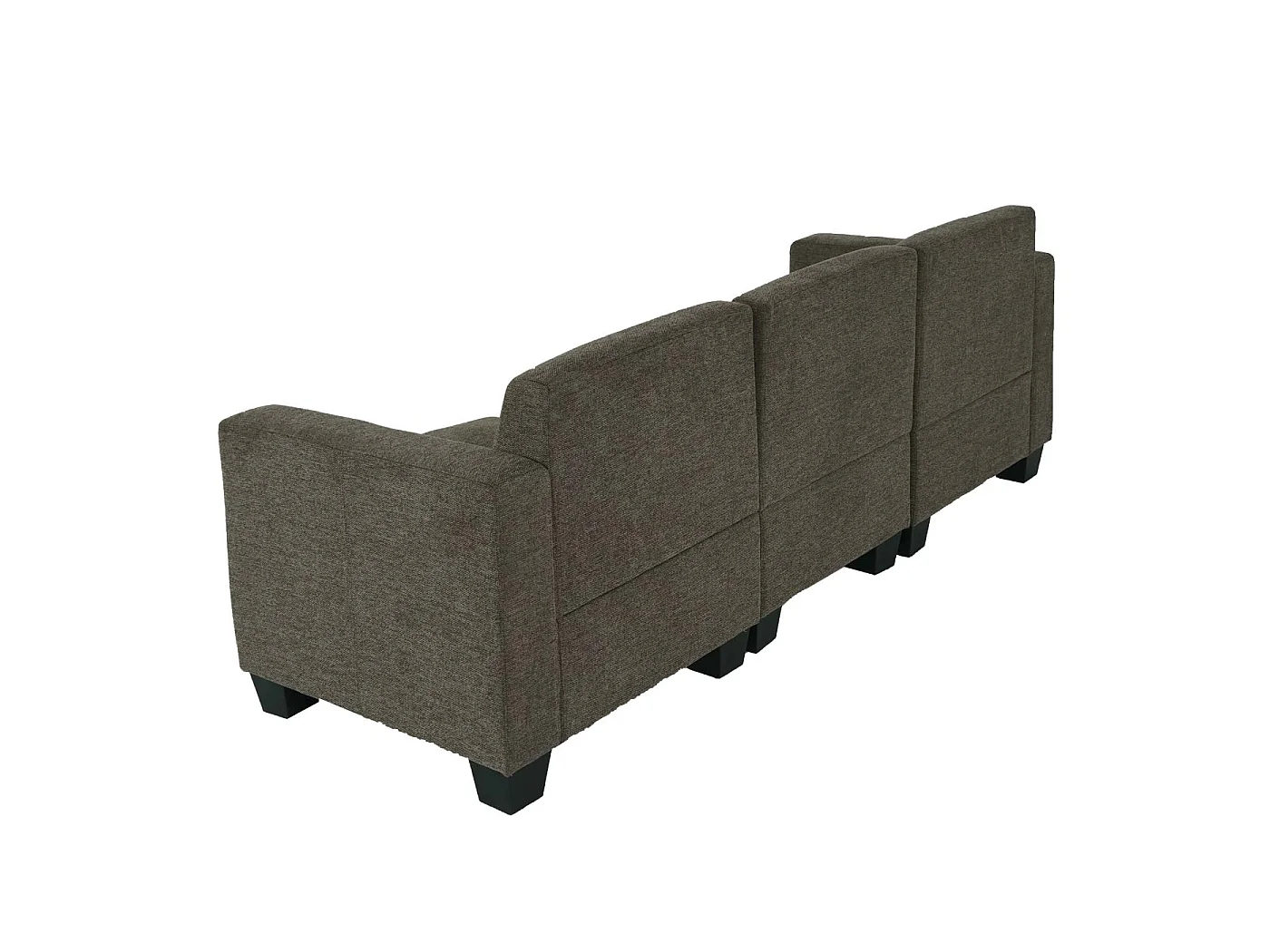 Modułowa sofa 3-osobowa Moncalieri,  brązowa