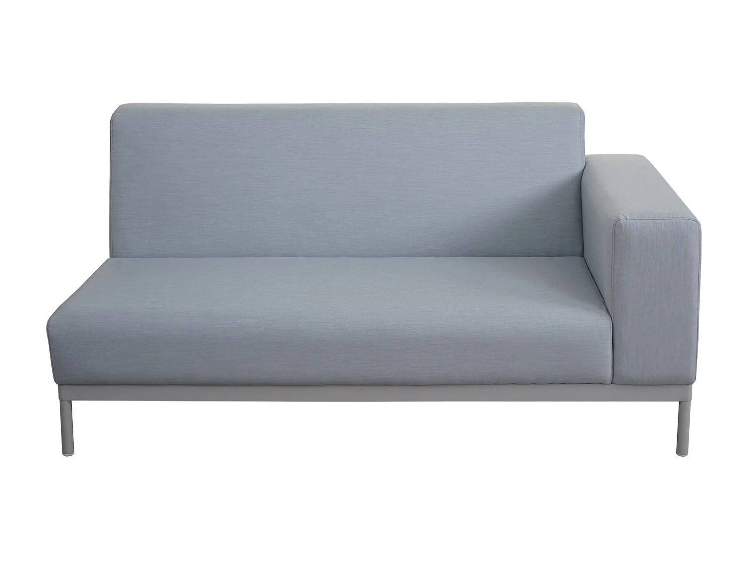 Ecksofa MCW-C47 ohne Ablage, Blau ohne Ablage