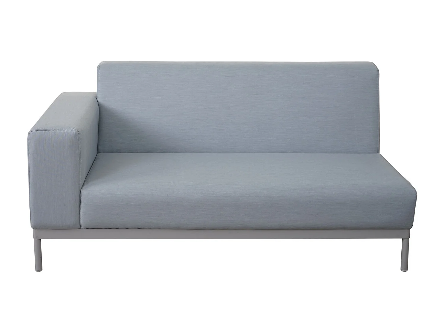 Ecksofa MCW-C47 ohne Ablage, Blau ohne Ablage