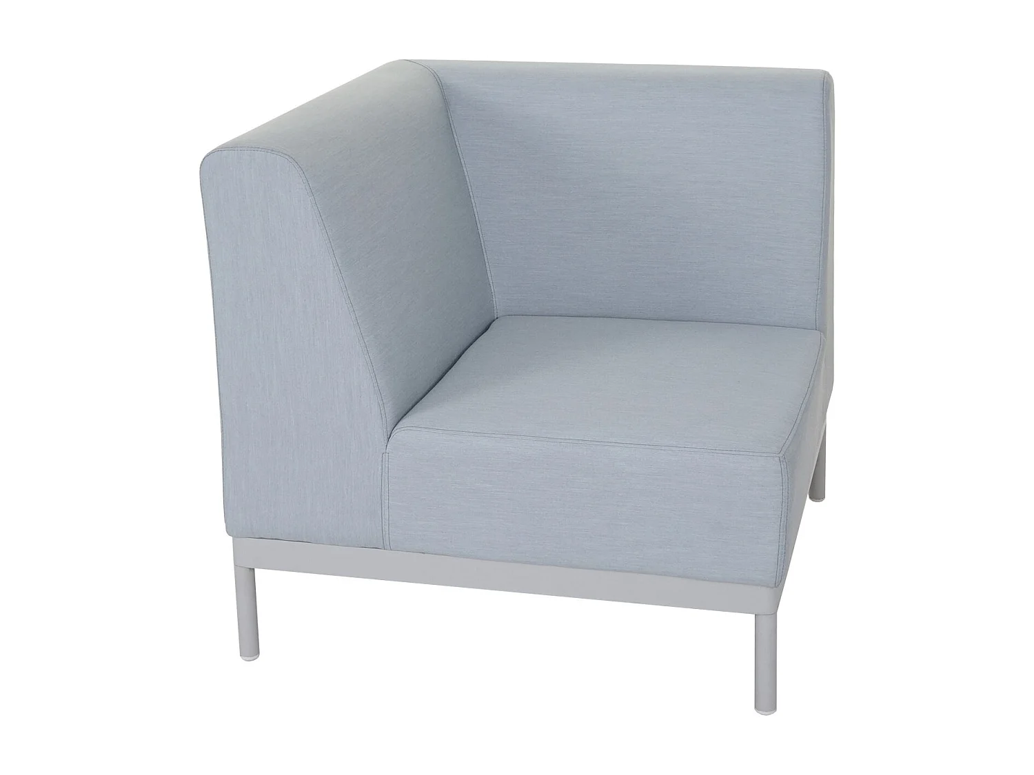 Ecksofa MCW-C47 ohne Ablage, Blau ohne Ablage