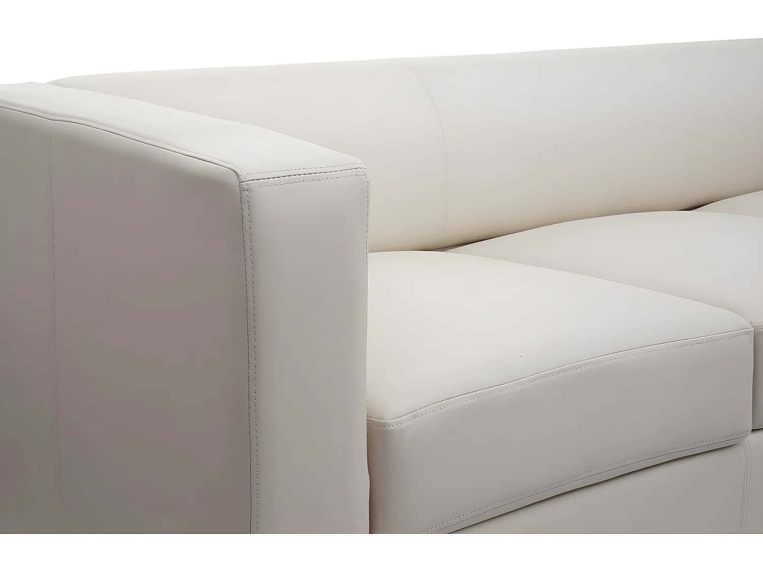 3-zitsbank Lille,  kunstleer, crème