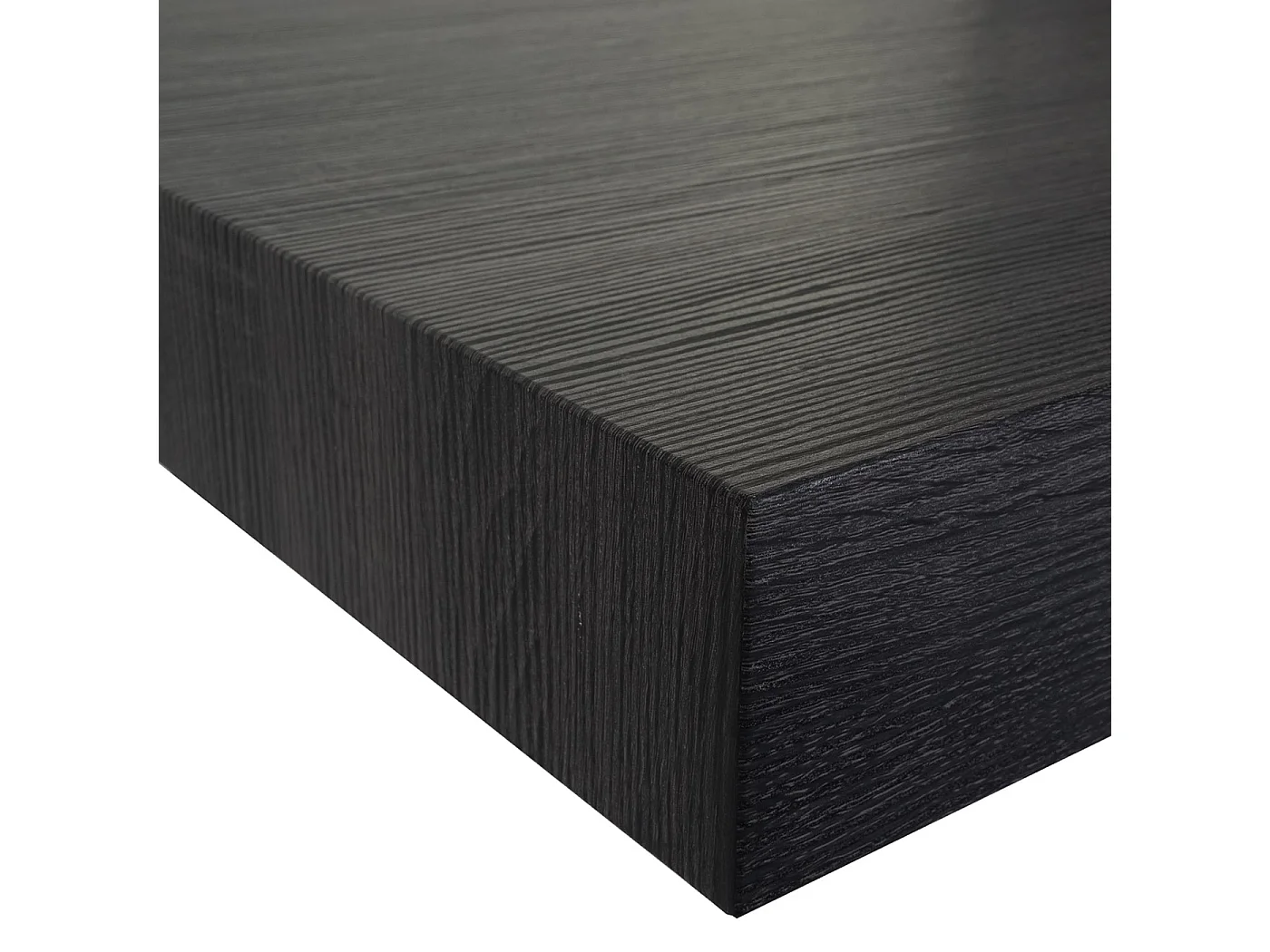 Table basse Genk T576,  sonoma noir, pieds métalliques foncés