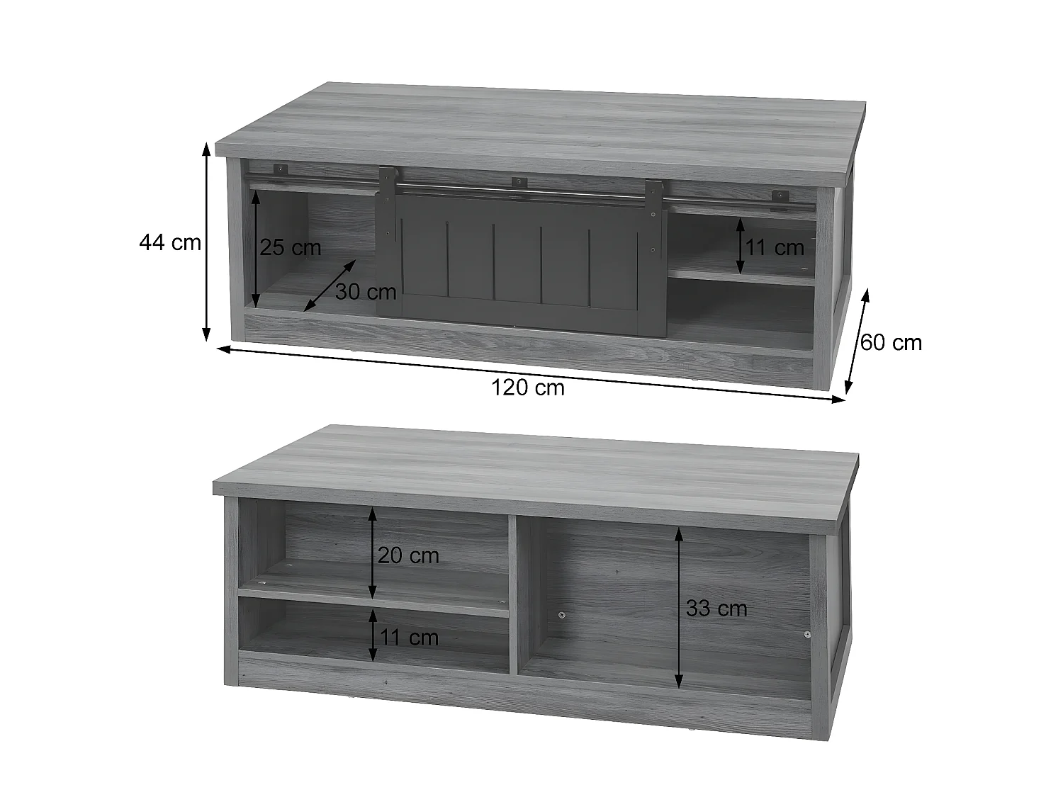 Stolik kawowy MCW-K75,  kolor naturalny