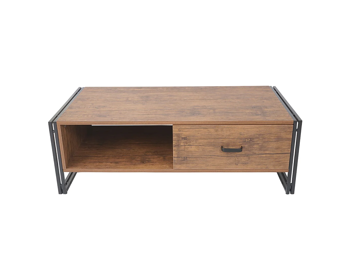 Table basse MCW-A27, Table basse de salon MCW-A27, 41x120x60cm structure 3D, couleur chêne sauvage